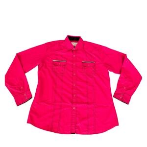 Ace of Diamonds Mens Hot Pink Checkerboard Western Button Down Shirt XL